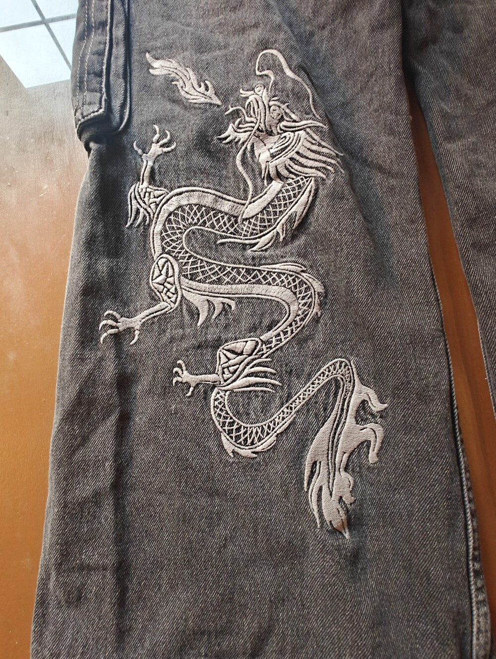 BDG 26/32 CARGO Jeans Wide Leg DRAGON black Stonewash EUC URBAN OUTFITTERS - Picture 8 of 10